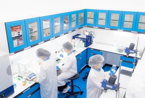 Lab technicians working