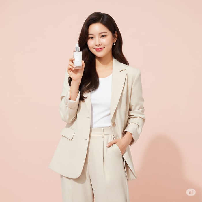 Woman Holding Serum